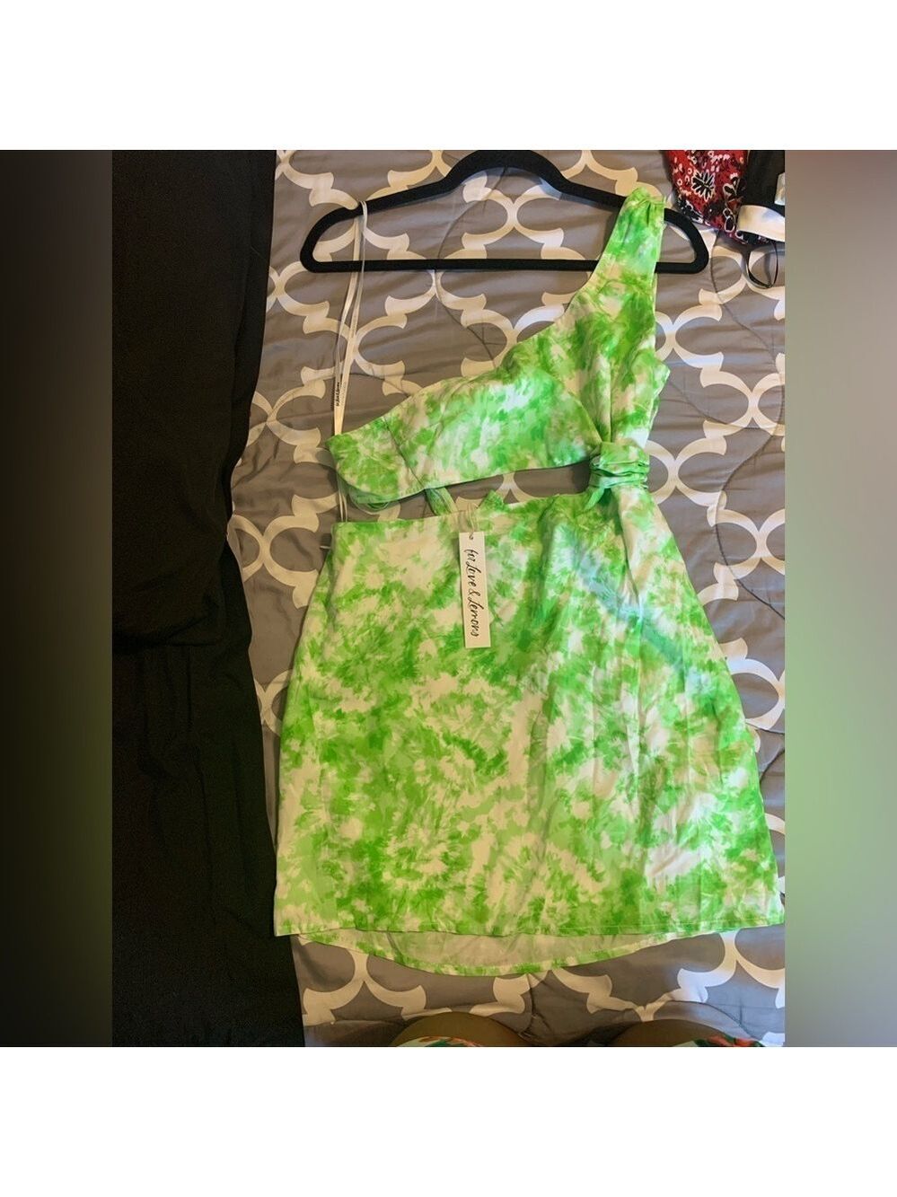 FOR LOVE AND LEMONS Devon Tie-Dye One-Shoulder Dress - Picture 7 of 8
